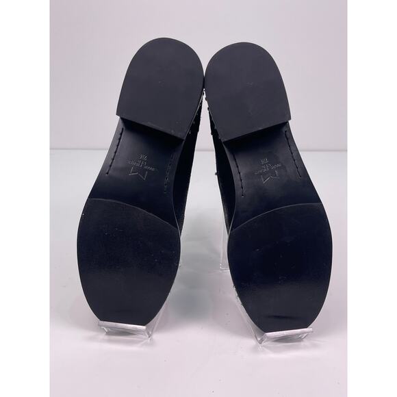 Marc Fisher Micasside Studded Black Suede Lace Up Booties Women’s Sz 7 New W Box - Picture 7 of 11